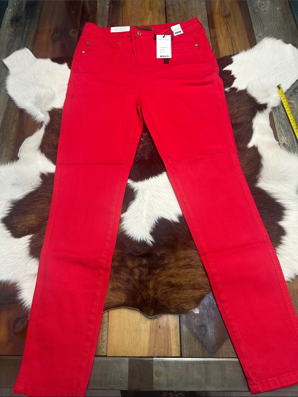 NWT Judy Blue Vibrant Red Skinny Jeans